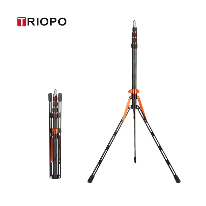 Triopo sợi carbon Bracket máy ảnh Tripod xách tay ánh sáng đứng cho máy ảnh chuyên nghiệp Trọng lượng nhẹ nhỏ gọn Tripod cho du lịch