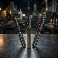 Stock d'usine disponible : Outils de découpe CNC, fraises en carbure monobloc, 4 cannelures, 4 mm, lot de 10 pièces, ODM OEM
