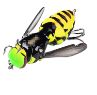 Leurres de pêche de surface, appâts artificiels flottants, insectes bioniques, abeilles artificielles, leurres d'appâtage de surface durs pour la pêche au bar et au brochet