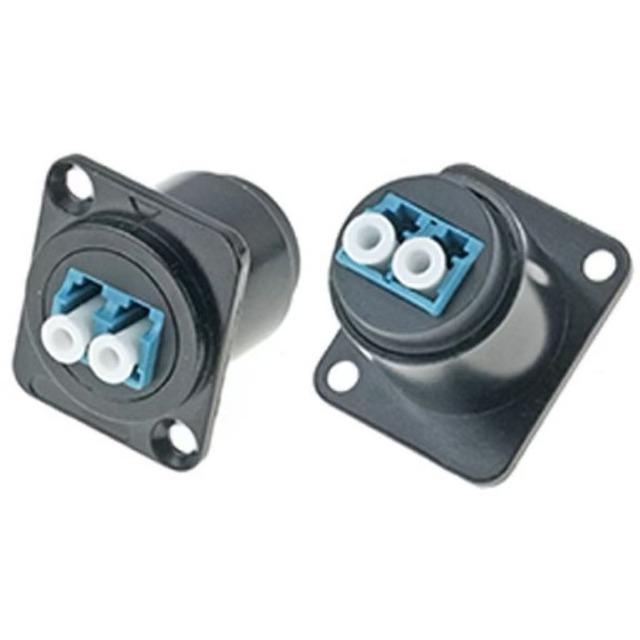 D-type Module Circular Female Socket RJ45 Network Interface USB TYPE-C for Dual-channel Data LCSC Optical Fiber Brass 5V