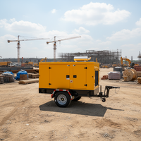 Générateur diesel silencieux portable/mobile de 20-800 kW monté sur remorque avec démarrage automatique 1/3 phase 24 V CC pour alimentation de secours d'urgence