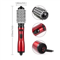 Styler à air chaud électrique 3-en-1 et sèche-cheveux rotatif avec technologie ionique négative pour boucles de cheveux secs et redresse l'utilisation en hôtel