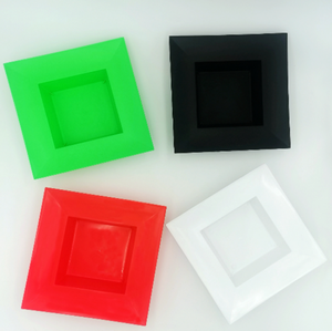 Cuenco cuadrado floral, bandeja de ladrillos de <span class=keywords><strong>barro</strong></span> para flores, <span class=keywords><strong>maceta</strong></span> y jardineras de sacrificio, bandeja de <span class=keywords><strong>maceta</strong></span> floral de plástico verde, suministros florales - Product Image 1