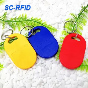 Porte-clés Rfid Porte-clés Rfid 125KHz Vente en gros Plastique étanche ABS NFC Porte-clés intelligent réinscriptible pour carte d'accès hôtel et école