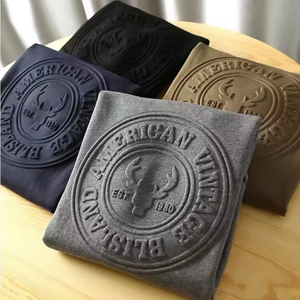 FLOWORA Top Clothing Manufacturers High Quality Embossed <b>Printing</b> Embroidery logo t <b>Shirt</b> 100%cotton t <b>Shirt</b> for <b>Men</b> - Product Image 1