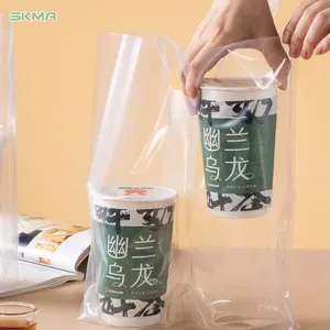 Factory Wholesale Milk Tea Plastic Doggy Bags Cold Drinks And Hot Drinks Coffee Thickened Cup Packaging Bags With Logo