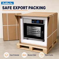 Ticari 60L Kombi Fırın CKF-60 Sürekli Buhar Beslemeli Buharlı Pişirme 5 Tepsili Çift Sıcak Hava Sirkülasyonlu 220-240V