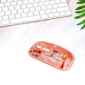 Mini <span class=keywords><strong>Souris</strong></span> de Jeu Transparente 3 Modes 2.4G Sans Fil USB Rechargeable pour PC/Ordinateur Portable/Tablette - Product Image 5