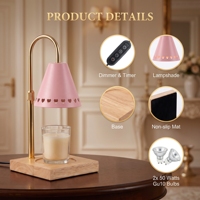 Lampe chauffe-bougie personnalisée avec logo d'usine, minuteur, intensité réglable, rose, parfumée, pour la Saint-Valentin