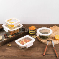 Ensemble de contenants alimentaires en verre professionnels de qualité supérieure, récipients en verre avec couvercle pour la cuisine