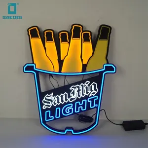 동적 RGB 색상 변경 바 벽 쿨 맥주 네온 Led 조명 징후 병 네온 사인 제조 업체