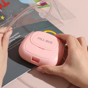 Wholesale Custom Logo Portable Travel <b>Pill</b> <b>Storage</b> <b>Case</b> Mini 7-Day Weekly Organizer Child-Resistant Multicolor PP Material - Product Image 2
