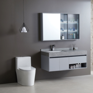 ANBI sale customized popular blue modern wooden bathroom cabinet vanity
