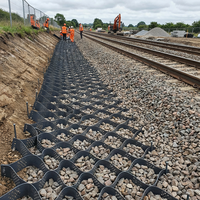 Grille de gravier en géocell HDPE pour allée, protection des pentes et stabilisation du fond de route, perforée texturée