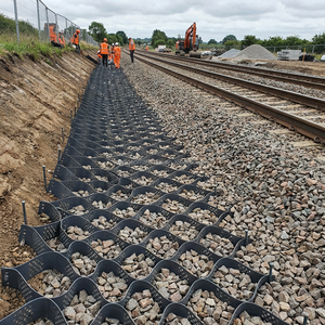 Grille de <span class=keywords><strong>gravier</strong></span> en géocell HDPE pour allée, protection des pentes et stabilisation du fond de route, perforée texturée - Product Image 1