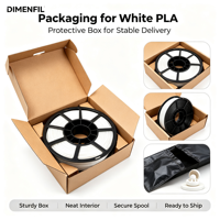 DIMENFIL PLA batang plastik ultra putih dasar 1.75mm 1kg perlengkapan pencetakan 3D FDM desktop