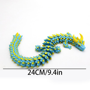 Vashine 3D impreso PLA decoración del hogar <span class=keywords><strong>Ceratosaurus</strong></span> figura de acción dragón colorido chino Material ecológico Loong - Product Image 4