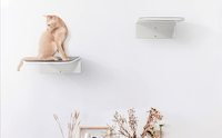 Metall-Katzenregal Wandmontiert Gebogenes Katzenbett Möbel Kletterwand-Halterung für Katzen zum Sitzen und Schlafen