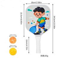 Raquette de pickleball en fibre de verre légère de 180 g, forme rectangulaire, pour enfants, cadeau pour débutants, personnalisable