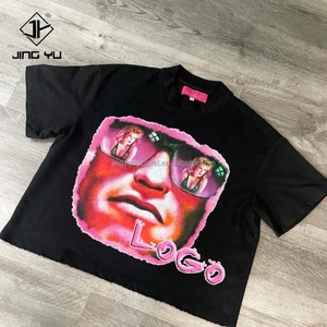 T-shirt surdimensionné épais en coton délavé à l'acide personnalisé à faible MOQ, impression de t-shirts pour hommes, vente en gros de chemises pour hommes - Product Image 1