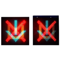 Panneau de Flèche de trafic Signe de Croix Chaussée Sécurité 3 Ans 1 Pc pour Lane Control Sécurité Routière 800x800 CN;GUA DC12/AC110-220V YAHAM