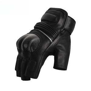 Autres accessoires pour moto, gants de moto respirants pour l'été, demi-doigts, avec protection en fibre de carbone pour la course - Product Image 1