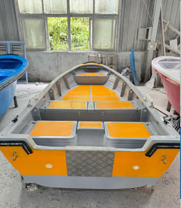 Bateau en fibre de verre Posidong 4,3 m pour la pêche en mer, bateau d'assaut et de patrouille anti-inondation 5,3 m, bateau de pêche à la ligne pour les rivières - Product Image 5