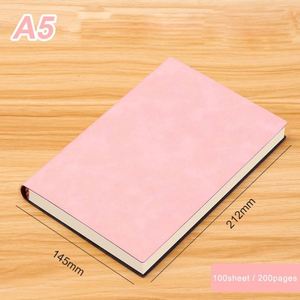 Wholesale 100 Sheets Thick Soft PU Leather <b>A5</b> <b>Notepad</b> Academic University Student Record Notebook Journal - Product Image 2
