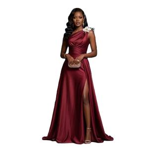 Nouvelles Robes de <span class=keywords><strong>Demoiselle</strong></span> <span class=keywords><strong>d</strong></span>'<span class=keywords><strong>Honneur</strong></span> <span class=keywords><strong>Bordeaux</strong></span> Personnalisées pour Soirée Africaine, Style Asymétrique, <span class=keywords><strong>Pas</strong></span> <span class=keywords><strong>Cher</strong></span>, MB758 - Product Image 1