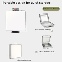 Table pliante personnalisée de 120cm en alliage d'aluminium épais réglable au design moderne pour salle de sport, camping, salle à manger, cuisine extérieure