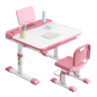 Ensemble de meubles pour enfants multifonctionnel et ergonomique Bureau d'étude pour enfants à levage manuel avec bureau inclinable