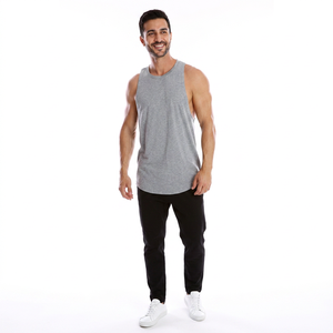 Débardeurs de sport pour hommes, sans manches, séchage rapide, musculation, fitness, bodybuilding, vêtements pour hommes, grande taille, 100% coton polyester - Product Image 1