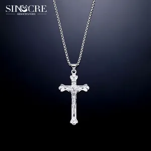 Nouvelle arrivée s925 Cross Chokers Colliers Chaîne en argent originale