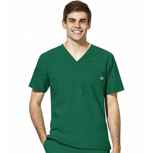 Bon prix Standard hommes col en V à manches courtes hôpital chirurgien médecin gommage uniforme haut - Product Image 1