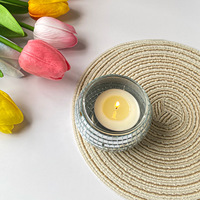 Vase boule disco en verre mosaïque miroir, décoratif, 4x3 pouces, porte-bougie chauffe-plat pour centres de table et pots à bougies