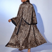 Peignoir de nuit confortable et léger en polyester respirant à col en V pour femme, style européen et américain, idéal pour l'automne