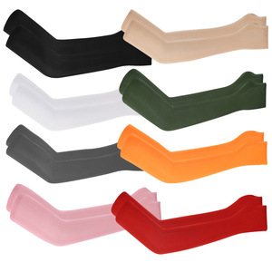 Children's Fingerless Arm Sleeves Solid Color Quick Dry Ice Silk Sun Protection Outdoor Sports UV Protection For Boys - Product Image 4