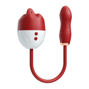 Balle vaginale télescopique à forte simulation de choc, stimulation par léchage de langue, vibration féminine, étanche IPX7, rechargeable par USB, écologique - Product Image 4