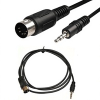 Câble DIN 8 broches avec gaine en PVC tressée, 1m, mâle-femelle, extension audio MIDI, transfert de données pour téléphones portables, scanners, appareils photo, ordinateurs