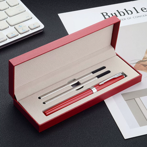 Tükenmez kalem seti hediye kutusu ve 2 ekstra siyah mürekkep yedekler-lüks zarif fantezi güzel hediye kalem seti ofis için İmza Execut - Product Image 5