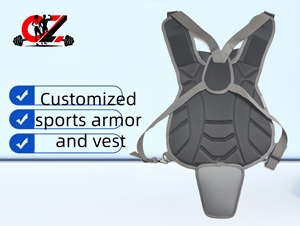 เสื้อป้องกันอกสำหรับผู้ชาย CZFIT สำหรับเบสบอล, แผ่นโฟม EVA คุณภาพสูง, ฟุตบอล, เททีบอล, ซอฟต์บอล - Product Image 3