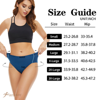 Culotte menstruelle OEM bleu marine 4 couches anti-fuite respirante réutilisable sans couture pour femme, maillot de bain menstruel