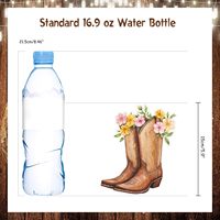 Dekorasi Bridal Shower Boots and Bubbly 3Pcs, Spanduk Boots dan Bubbly, Perlengkapan Pesta Pernikahan Koboi Barat Bergaya Champagne