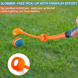 Manual <b>Dog</b> <b>Ball</b> Launcher Stick Interactive Fetch Toy Tailed Squeaky Pet <b>Thrower</b> <b>for</b> Outdoor Training Play - Product Image 5