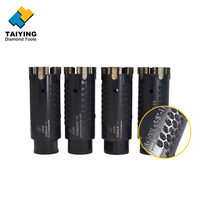 Foret diamanté turbo segmenté de 25 mm (1 pouce) pour le perçage à sec du granit, du marbre et de la pierre