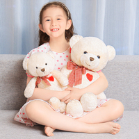Peluche Ours en Coton Doux en Forme de Petit Cœur, Vente Directe Usine, Mignonne pour Anniversaire, Saint-Valentin, Bébé, Rembourrage Coton PP