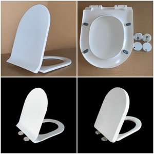 <span class=keywords><strong>Tapa</strong></span> de inodoro de plástico PP de cierre suave para baño, instalación rápida, venta directa de fábrica al por mayor - Product Image 1
