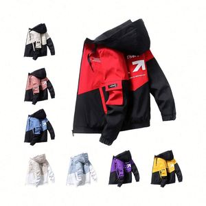 เสื้อแจ็คเก็ตพาร์ก้าทรงสลิมสำหรับผู้ชาย ดีไซน์ขายดี พร้อมฮู้ดและบุใยอุ่น แฟชั่นลายพิมพ์ตัวอักษร เหมาะสำหรับใส่ฤดูใบไม้ผลิ - Product Image 6