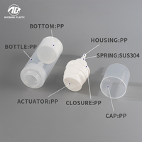 Flacon pompe sans air de luxe de haute qualité vide 50ml 80ml 100ml pour savon liquide, mousse et crème visage et soins de la peau PPWR