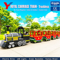 Train touristique électrique sans rails à batterie pour sites touristiques, centres commerciaux et parcs d'attractions, à vendre